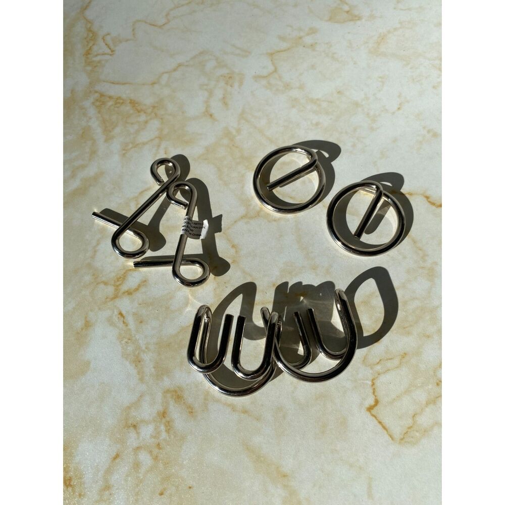Just for Fun Metal Brain Drains 3 Piece Puzzle Set